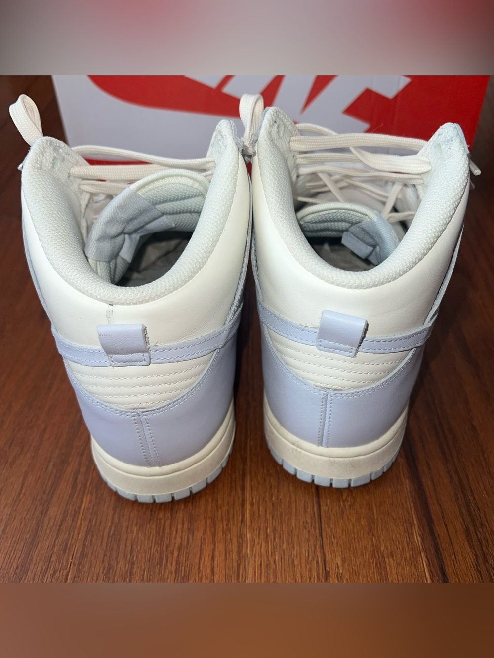 Nike Dunk High “Sail Football Grey” (Women’s) Sneakers Size 10 - Picture 6 of 8